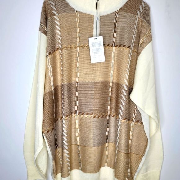 Cream And Brown Sweater - Picture 5 of 5